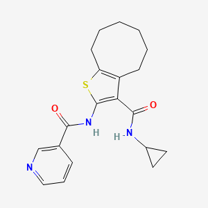 N-{3-[(cyclopropylamino)carbonyl]-4,5,6,7,8,9-hexahydrocycloocta[b]thien-2-yl}nicotinamide