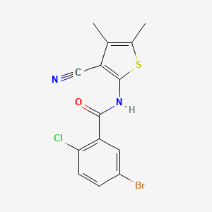 5-bromo-2-chloro-N-(3-cyano-4,5-dimethylthiophen-2-yl)benzamide