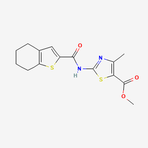 methyl 4-methyl-2-[(4,5,6,7-tetrahydro-1-benzothiophen-2-ylcarbonyl)amino]-1,3-thiazole-5-carboxylate