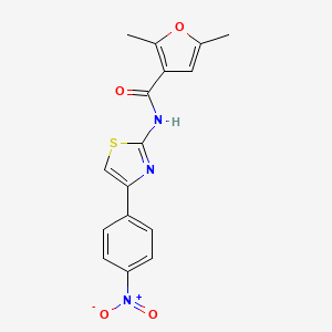 molecular formula C16H13N3O4S B3490949 2,5-dimethyl-N-[4-(4-nitrophenyl)-1,3-thiazol-2-yl]-3-furamide 