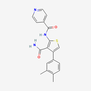 N-[3-CARBAMOYL-4-(3,4-DIMETHYLPHENYL)-2-THIENYL]ISONICOTINAMIDE