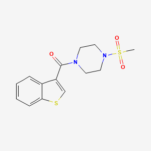 1-BENZOTHIOPHEN-3-YL[4-(METHYLSULFONYL)PIPERAZINO]METHANONE