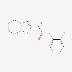 molecular formula C15H15ClN2OS B3491027 2-(2-chlorophenyl)-N-(4,5,6,7-tetrahydro-1,3-benzothiazol-2-yl)acetamide 