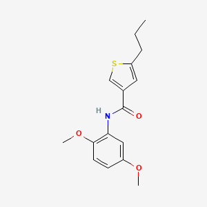 molecular formula C16H19NO3S B3491052 N-(2,5-dimethoxyphenyl)-5-propyl-3-thiophenecarboxamide 