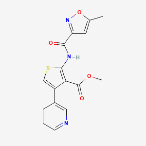 molecular formula C16H13N3O4S B3491086 methyl 2-{[(5-methyl-3-isoxazolyl)carbonyl]amino}-4-(3-pyridinyl)-3-thiophenecarboxylate 