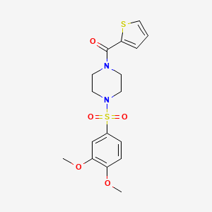 {4-[(3,4-DIMETHOXYPHENYL)SULFONYL]PIPERAZINO}(2-THIENYL)METHANONE