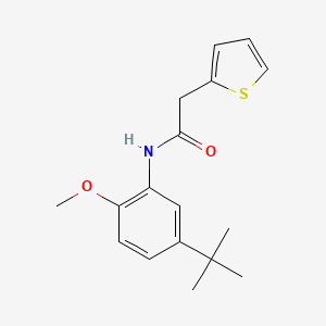 molecular formula C17H21NO2S B3491142 N-(5-tert-butyl-2-methoxyphenyl)-2-(thiophen-2-yl)acetamide 