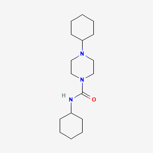 1-Piperazinecarboxamide, N,4-dicyclohexyl-