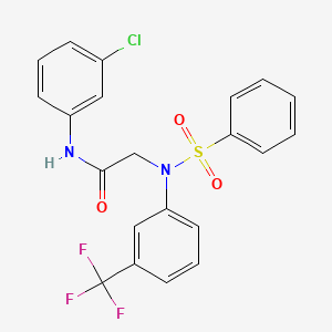 N-(3-CHLOROPHENYL)-2-{N-[3-(TRIFLUOROMETHYL)PHENYL]BENZENESULFONAMIDO}ACETAMIDE