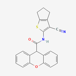 molecular formula C22H16N2O2S B3491183 N-{3-CYANO-4H5H6H-CYCLOPENTA[B]THIOPHEN-2-YL}-9H-XANTHENE-9-CARBOXAMIDE 