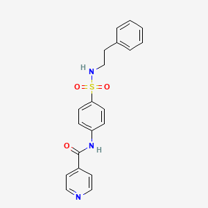 N-{4-[(2-phenylethyl)sulfamoyl]phenyl}pyridine-4-carboxamide