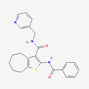 2-BENZAMIDO-N-[(PYRIDIN-3-YL)METHYL]-4H5H6H7H8H-CYCLOHEPTA[B]THIOPHENE-3-CARBOXAMIDE