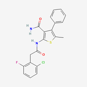 2-{[2-(2-CHLORO-6-FLUOROPHENYL)ACETYL]AMINO}-5-METHYL-4-PHENYL-3-THIOPHENECARBOXAMIDE