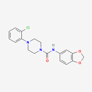 N-1,3-benzodioxol-5-yl-4-(2-chlorophenyl)-1-piperazinecarboxamide