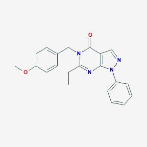 molecular formula C21H20N4O2 B349126 6-ethyl-5-(4-methoxybenzyl)-1-phenyl-1,5-dihydro-4H-pyrazolo[3,4-d]pyrimidin-4-one CAS No. 885192-80-3