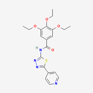 3,4,5-triethoxy-N-[5-(pyridin-4-yl)-1,3,4-thiadiazol-2-yl]benzamide