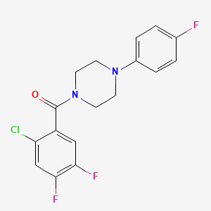 (2-CHLORO-4,5-DIFLUOROPHENYL)[4-(4-FLUOROPHENYL)PIPERAZINO]METHANONE