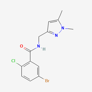 5-bromo-2-chloro-N-[(1,5-dimethyl-1H-pyrazol-3-yl)methyl]benzamide