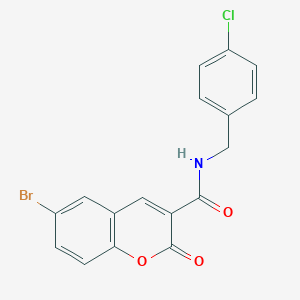 6-BROMO-N-[(4-CHLOROPHENYL)METHYL]-2-OXO-2H-CHROMENE-3-CARBOXAMIDE