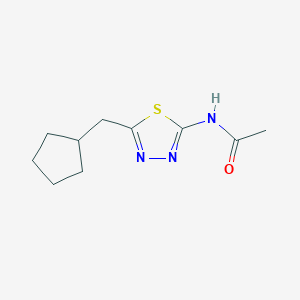 N-[5-(cyclopentylmethyl)-1,3,4-thiadiazol-2-yl]acetamide