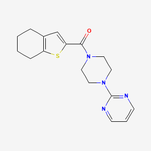 molecular formula C17H20N4OS B3491403 [4-(2-PYRIMIDINYL)PIPERAZINO](4,5,6,7-TETRAHYDRO-1-BENZOTHIOPHEN-2-YL)METHANONE 