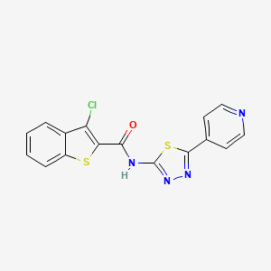 3-chloro-N-[5-(4-pyridinyl)-1,3,4-thiadiazol-2-yl]-1-benzothiophene-2-carboxamide