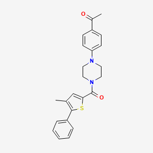 1-(4-{4-[(4-METHYL-5-PHENYL-2-THIENYL)CARBONYL]PIPERAZINO}PHENYL)-1-ETHANONE