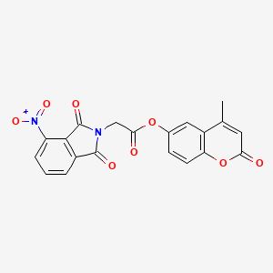 4-methyl-2-oxo-2H-chromen-6-yl (4-nitro-1,3-dioxo-1,3-dihydro-2H-isoindol-2-yl)acetate