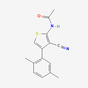 N-[3-cyano-4-(2,5-dimethylphenyl)thiophen-2-yl]acetamide