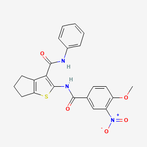 2-(4-METHOXY-3-NITROBENZAMIDO)-N-PHENYL-4H5H6H-CYCLOPENTA[B]THIOPHENE-3-CARBOXAMIDE