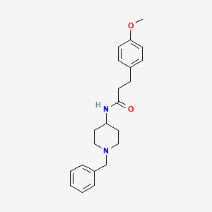 molecular formula C22H28N2O2 B3491504 N-(1-benzylpiperidin-4-yl)-3-(4-methoxyphenyl)propanamide 