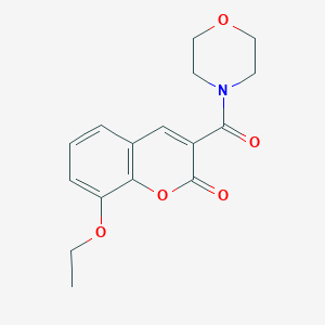 molecular formula C16H17NO5 B3491537 8-ethoxy-3-(4-morpholinylcarbonyl)-2H-chromen-2-one 