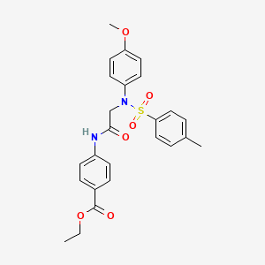 ETHYL 4-{2-[N-(4-METHOXYPHENYL)4-METHYLBENZENESULFONAMIDO]ACETAMIDO}BENZOATE