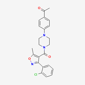 Ethanone, 1-[4-[4-[[3-(2-chlorophenyl)-5-methyl-4-isoxazolyl]carbonyl]-1-piperazinyl]phenyl]-