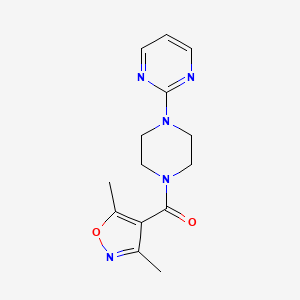 molecular formula C14H17N5O2 B3491577 (3,5-DIMETHYL-4-ISOXAZOLYL)[4-(2-PYRIMIDINYL)PIPERAZINO]METHANONE 