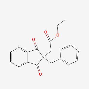 molecular formula C20H18O4 B3491584 ethyl (2-benzyl-1,3-dioxo-2,3-dihydro-1H-inden-2-yl)acetate 