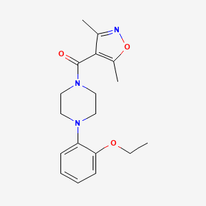 molecular formula C18H23N3O3 B3491591 Methanone, (3,5-dimethyl-4-isoxazolyl)[4-(2-ethoxyphenyl)-1-piperazinyl]- 