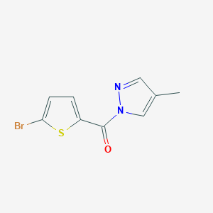 molecular formula C9H7BrN2OS B3491597 (5-BROMO-2-THIENYL)(4-METHYL-1H-PYRAZOL-1-YL)METHANONE 