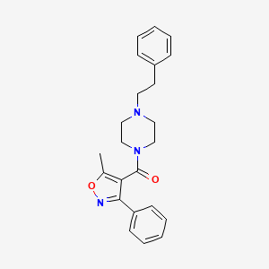 molecular formula C23H25N3O2 B3491604 1-[(5-methyl-3-phenyl-4-isoxazolyl)carbonyl]-4-(2-phenylethyl)piperazine CAS No. 717872-75-8