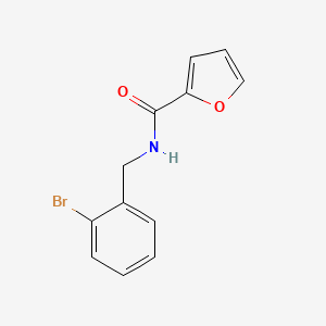 molecular formula C12H10BrNO2 B3491612 N-[(2-bromophenyl)methyl]furan-2-carboxamide 