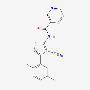 molecular formula C19H15N3OS B3491638 N-[3-cyano-4-(2,5-dimethylphenyl)-2-thienyl]nicotinamide 