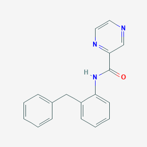 molecular formula C18H15N3O B3491647 N-(2-benzylphenyl)pyrazine-2-carboxamide 