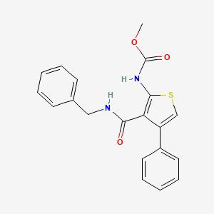 molecular formula C20H18N2O3S B3491667 methyl {3-[(benzylamino)carbonyl]-4-phenyl-2-thienyl}carbamate 