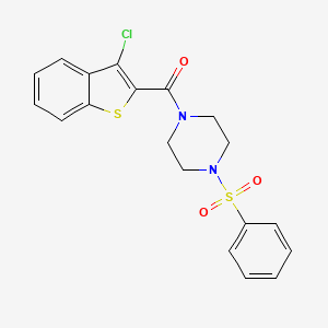 (3-CHLORO-1-BENZOTHIOPHEN-2-YL)[4-(PHENYLSULFONYL)PIPERAZINO]METHANONE