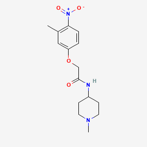 molecular formula C15H21N3O4 B3491727 2-(3-methyl-4-nitrophenoxy)-N-(1-methylpiperidin-4-yl)acetamide 