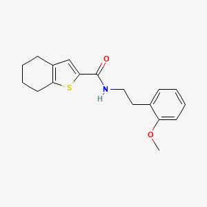 molecular formula C18H21NO2S B3491733 N-[2-(2-methoxyphenyl)ethyl]-4,5,6,7-tetrahydro-1-benzothiophene-2-carboxamide 