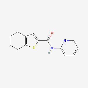 molecular formula C14H14N2OS B3491752 BENZO[B]THIOPHENE-2-CARBOXAMIDE, 4,5,6,7-TETRAHYDRO-N-2-PYRIDINYL- 