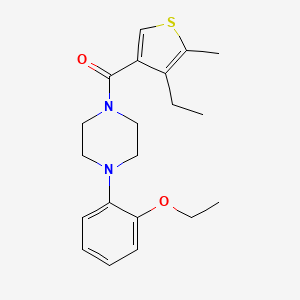 molecular formula C20H26N2O2S B3491775 [4-(2-ETHOXYPHENYL)PIPERAZINO](4-ETHYL-5-METHYL-3-THIENYL)METHANONE 