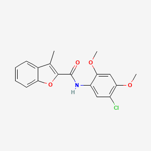 N-(5-chloro-2,4-dimethoxyphenyl)-3-methyl-1-benzofuran-2-carboxamide