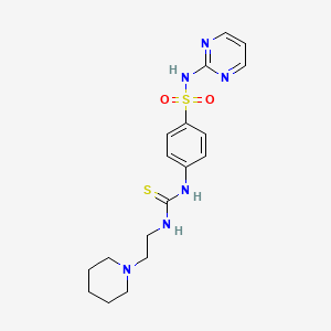 4-[({[2-(1-piperidinyl)ethyl]amino}carbonothioyl)amino]-N-2-pyrimidinylbenzenesulfonamide